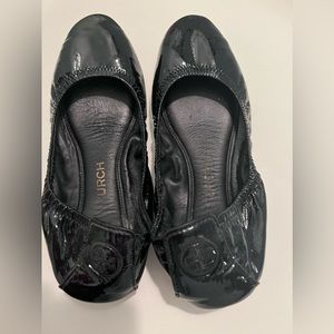 Tory Burch Eddie Black Patent Leather size 8